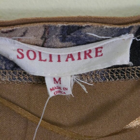 Anthropologie Solitaire NWOT Brown Suede Floral Open Front Kimono Jacket Size M - Picture 11 of 12